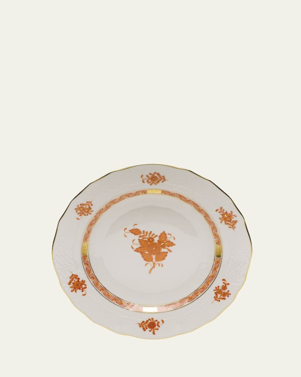 Chinese Bouquet Rust Dessert Plate